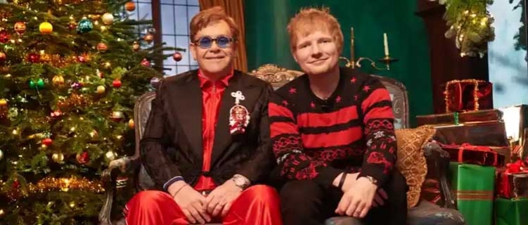 Ed Sheeran e Elton John estão juntos no clipe animado de “Merry Christmas”