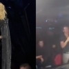 Kylie Minogue tira fã do celular pra que ele curta o show, em Las Vegas